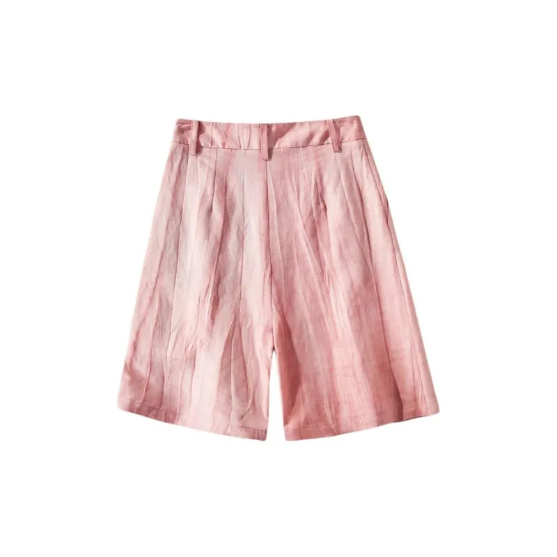 IHIMI Casual Shorts Women's Vintage Peachy Pink-1