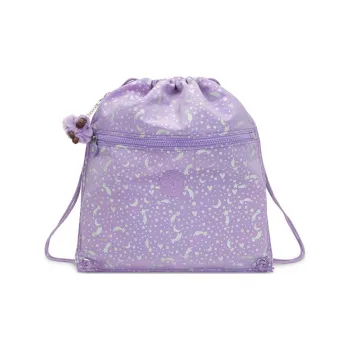 Kipling Polyamide Backpack Medium Size Women's Galaxy Metallic