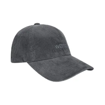 WE11DONE Cotton Baseball Caps Unisex Charcoal Gray