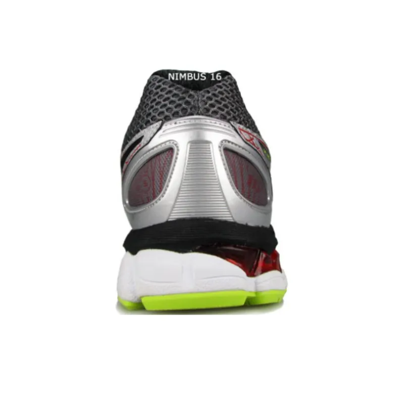 Asics GEL-Nimbus 16 Running Shoes Men Low-Top Gray/White/Red-3