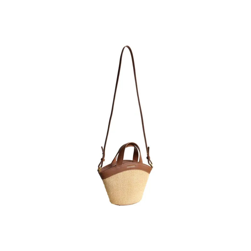 Abbott VINTAGE Cow Leather Shoulder Bag Regular Women's White/Brown-4
