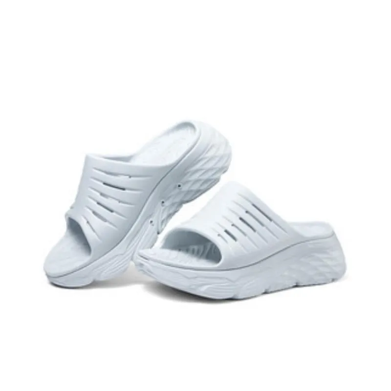 Skechers Max Cushioning Foam Sole Slip Resistant Slide Slippers Women's Light Gray-3