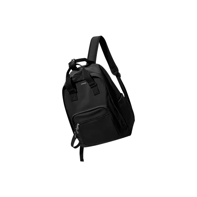 COOWOZ Fabric Backpack Student Backpacks Regular Unisex Ecru/Black/Red/Light Purple-5