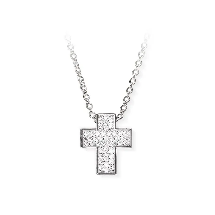 CHIARA FERRAGNI Zircon Water Coated 18K Gold Italian Lightweight Luxury Necklace Advanced Accessory Unisex Silver-0