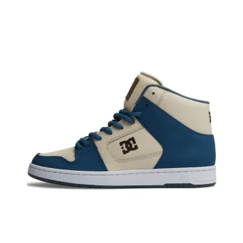 DC Shoes MANTECA 4 HI High Top Skateboard Shoes Men's Beige Blue