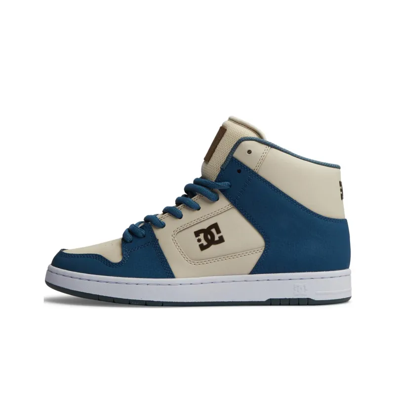 DC Shoes MANTECA 4 HI High Top Skateboard Shoes Men's Beige Blue-0