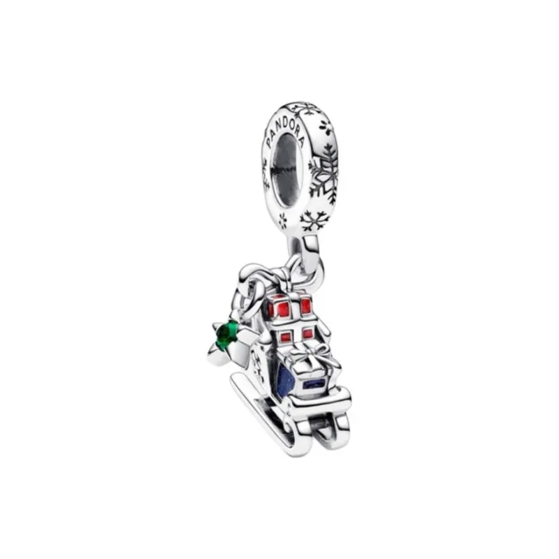 Pandora Sterling Silver Enamel Artificial Crystal Pendants Women's Silver-0