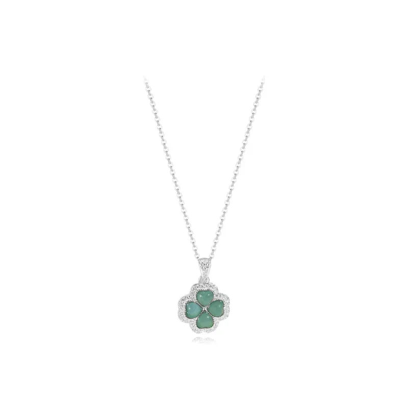Muyan Glass Type Jade Necklaces Women's-0