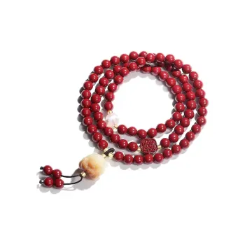 Tsukiran Reconstructed Cinnabar Bracelets Women's