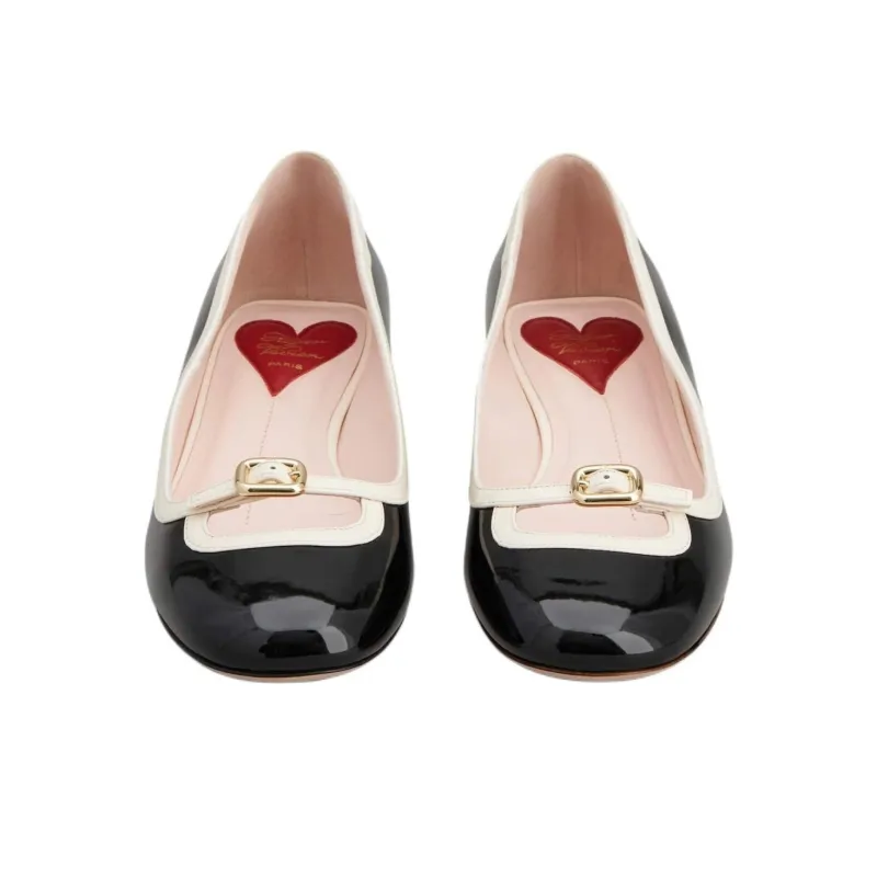 Roger Vivier Buckled Round Toe Slip On Flat Shoes Women's-3