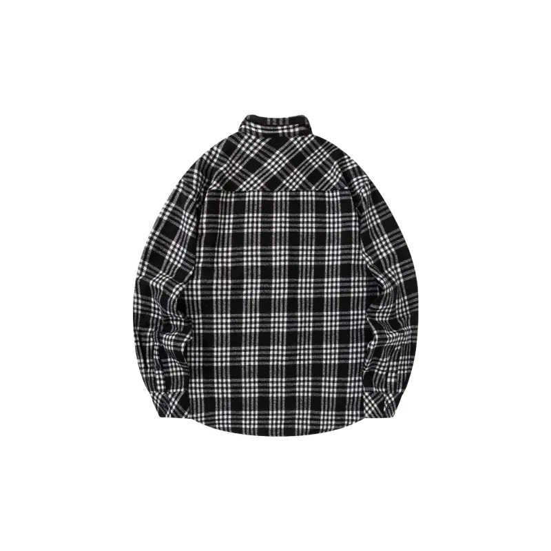 Suamoment Spring And Fall Loose Fit Casual American Shirt Unisex-6
