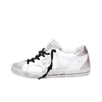 Golden Goose Super Star White Silver Metallic Women's
