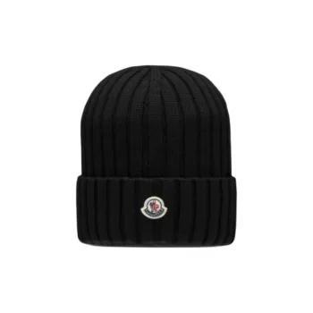 Moncler Wool Beanies Unisex Black