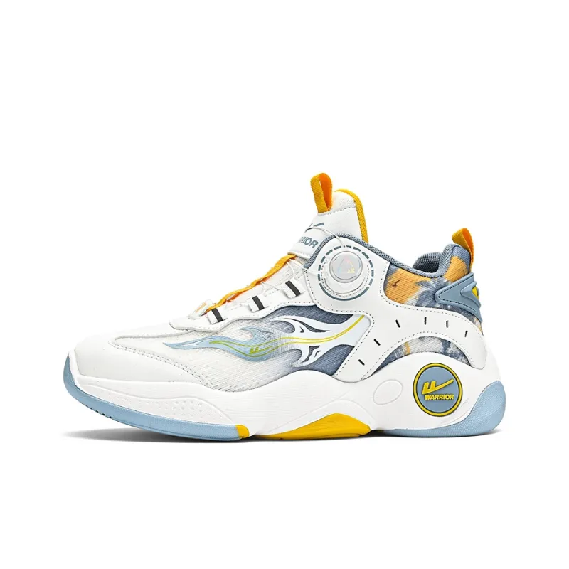 Warrior Premium Collection Cushioning Anti-Slip Wear-Resistant Breathability Mid-Top Basketball Shoes Men's-4