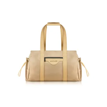 Unitude Nylon With Split Cow Leather Handbag Shoulder Bag Unisex