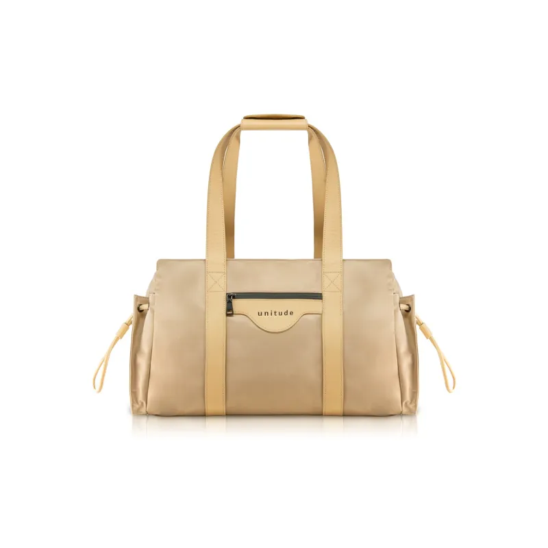 Unitude Nylon With Split Cow Leather Handbag Shoulder Bag Unisex-0