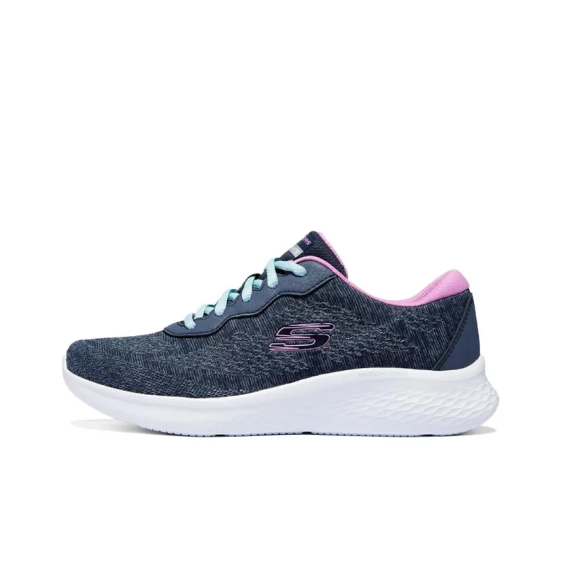 Skechers Skech Lite Pro Abrasion Resistant Breathable Low Top Casual Shoes Women's Blue Pink-0