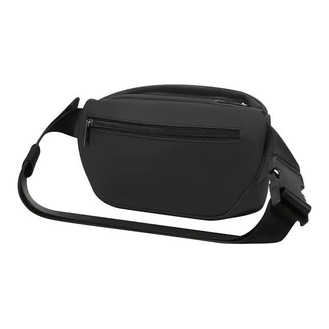 Wenger Polyester With Synthetic Leather Shoulder Bag Crossbody Bag Sling Bags Small Size Men's Black-3