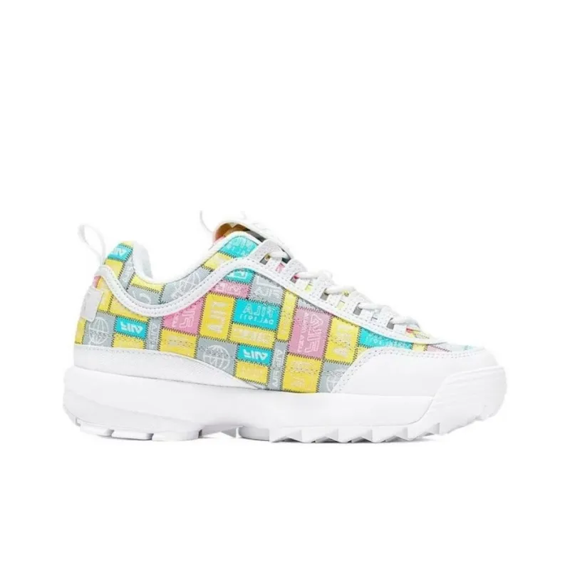 FILA Disruptor 2 Durable Breathable Balanced Lightweight Low-Top Running Shoes Women's White-1