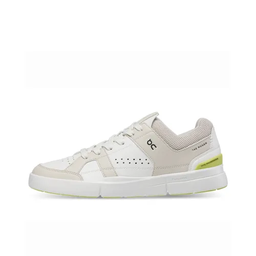 On THE ROGER Skateboard Shoes Women's Low-Top Soft Sand/LemOn