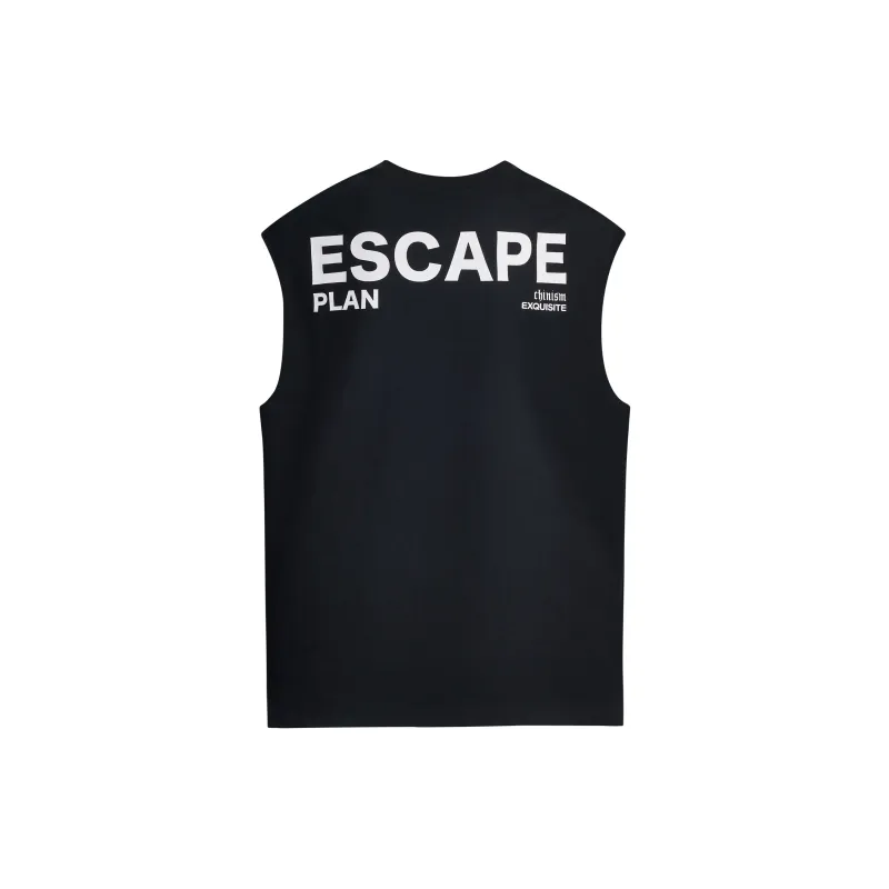 CHINISM x EXQUISITE Tank Tops Unisex Black-1