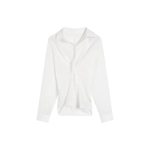 Ouyang Shirts Women's Feather White