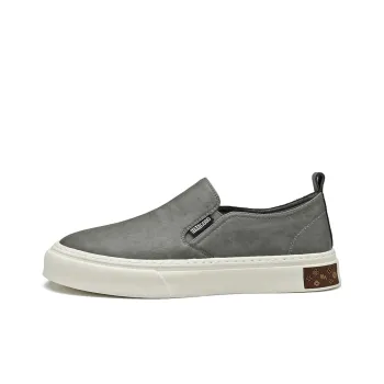 HLA Vintage Platform Slip on Skateboard Shoes For Men Breathable And Comfortable Casual Shoes Men's