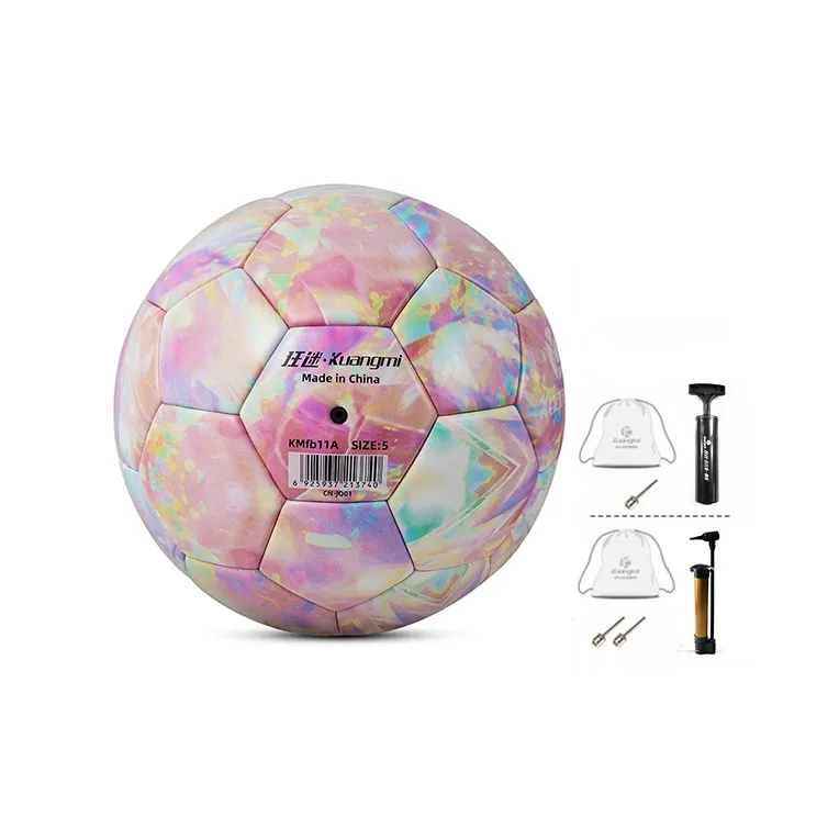 Kuangmi Size 5 Soccer PVC Unisex Diamond Tie Dye-0