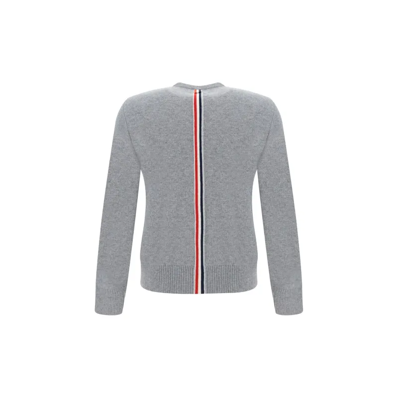 THOM BROWNE Rwb Stripe V Neck Knitted Cardigan-1