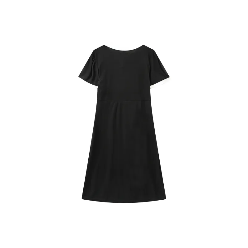 ZCDECO Short Sleeved Dress Women's Black-1
