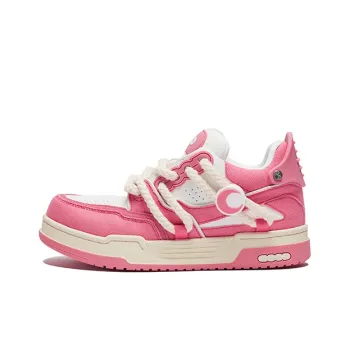GOODBRAND Height Increasing Abrasion Resistant Slip Resistant Mid Top Skateboard Shoes Unisex Cherry Blossom Pink