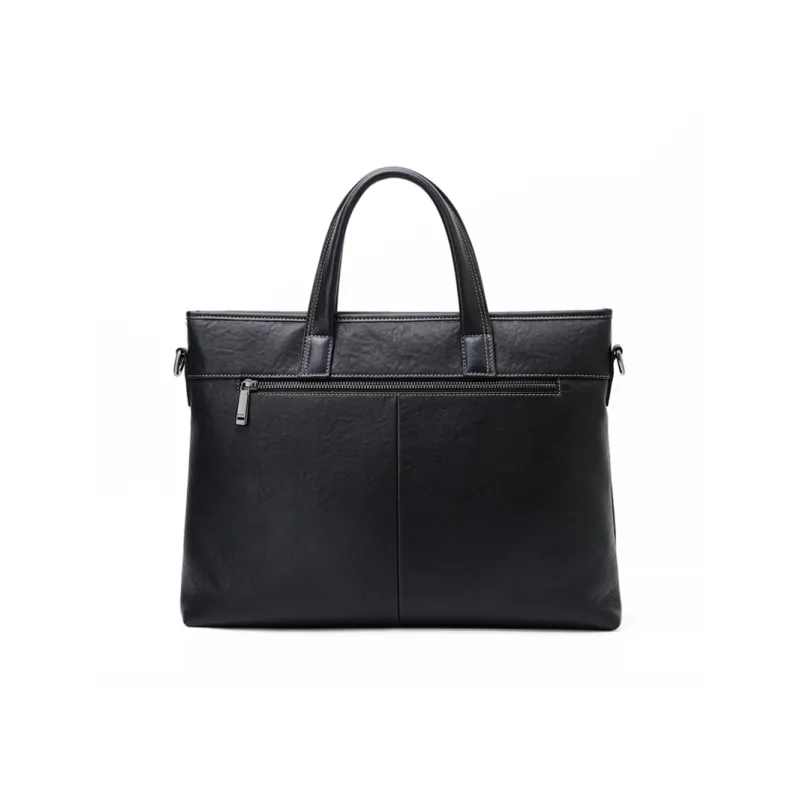 GOLF Top Grain Cow Leather Lawyer Bag Briefcase Large Size Men's Black-3
