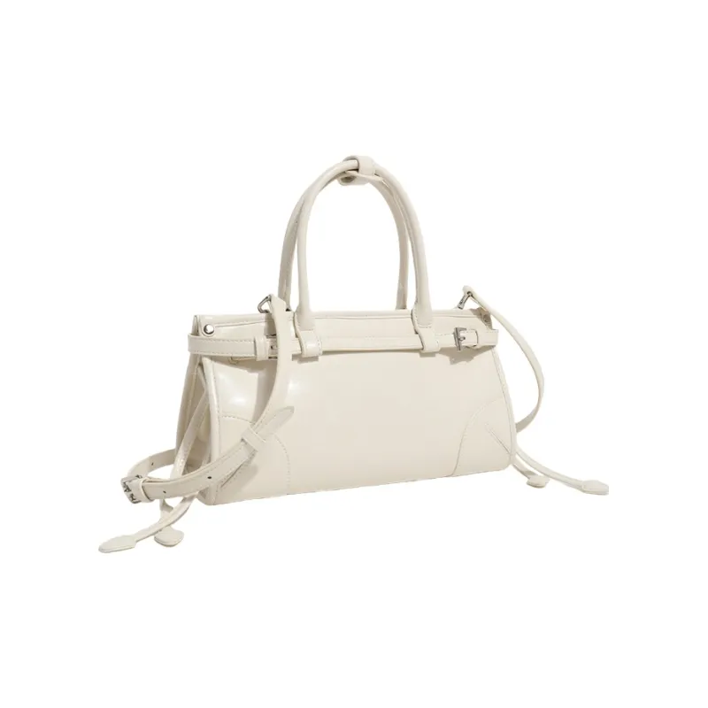 TTaG．baG Microfiber Leather One Shoulder Handbag Women's Pink/Milk Tea/Silver/Black/Ecru-0