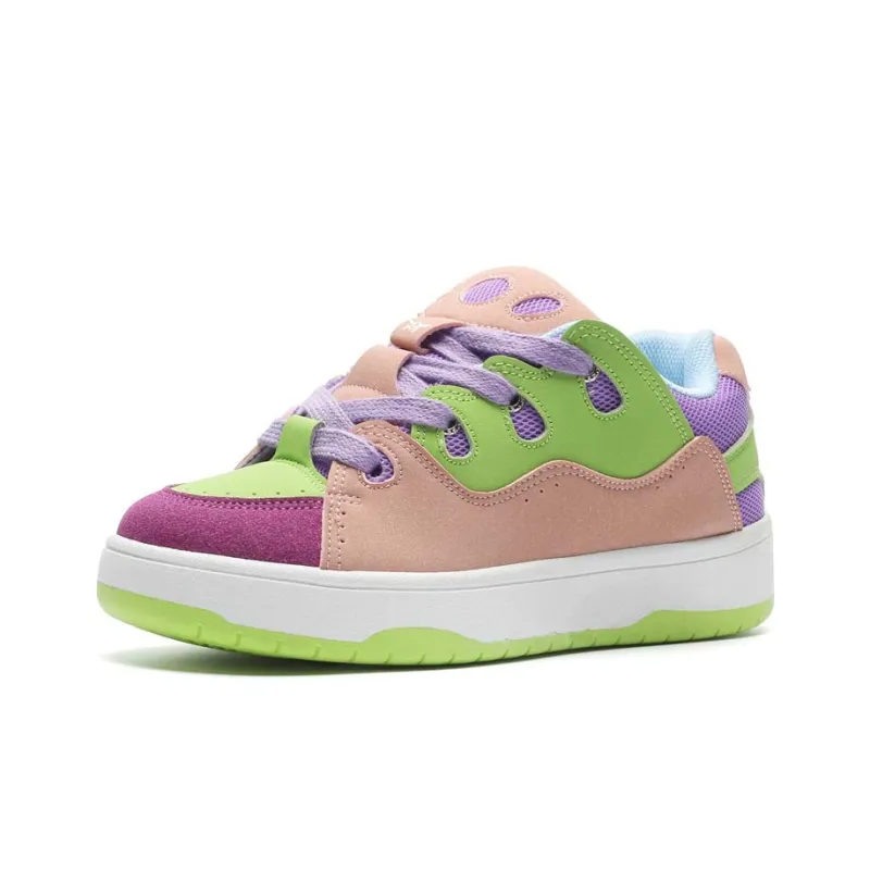 DM Low-Top Skateboard Shoes Unisex Neon Pink-2