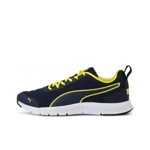PUMA Cushioned Wear-Resistant Lightweight Low-Top Running Shoes Men's Yellow Blue White