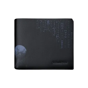 WilliamPOLO Top Grain Cow Leather Wallet Men's Black