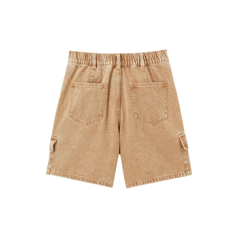 LEDIN Denim Shorts Women's Brown-1