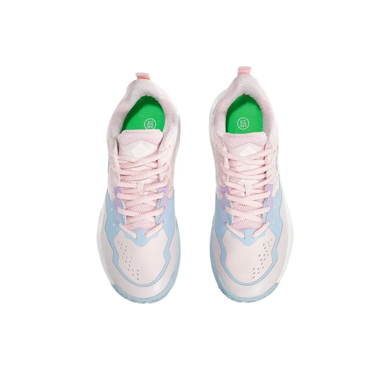 KUMPOO KH G711 Slip Resistant Breathable Coverage Support Lightweight Rebound Low Top Badminton Shoes Unisex Light Pink-3