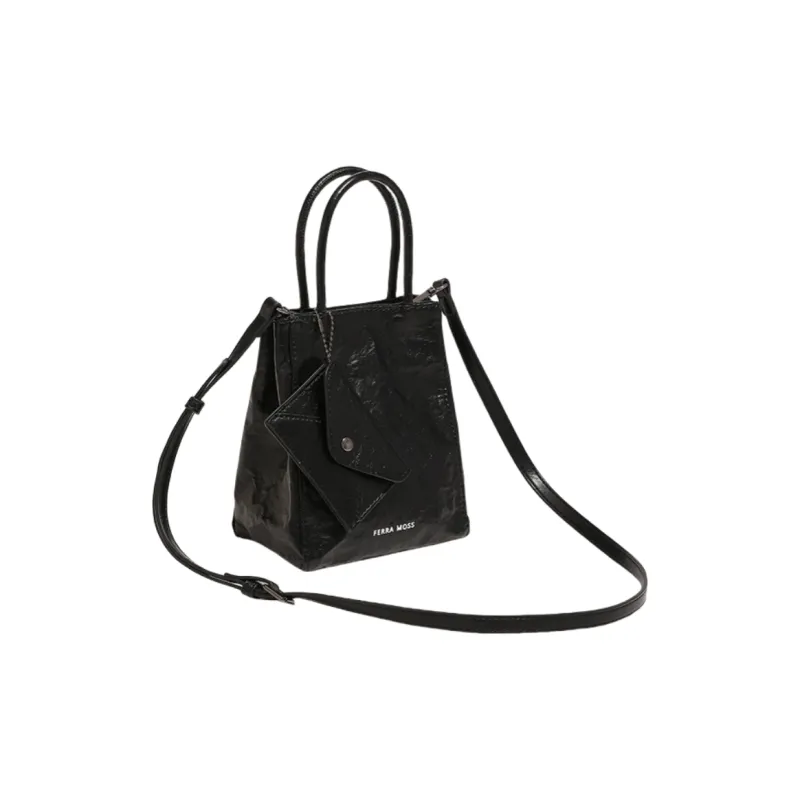 DALO PU Handbag Regular Women's Black/Milk White/Laser Silver-2