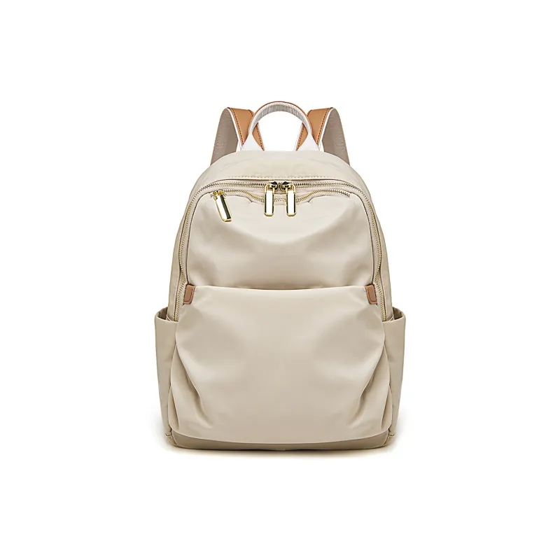 Marino Orlandi Textile, Synthetic Leather Backpack Regular Women's Coffee/Apricot-6