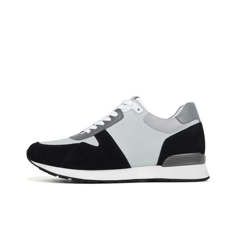He Jinchang Anti Slip And Wear Resistant Lightweight Balance Skateboard Shoes Men's Black Gray-0