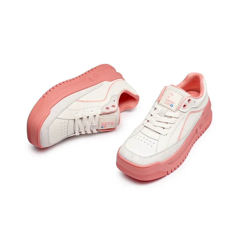 GONGJI Skateboard Shoes Women's Low Top Cherry Blossom Pink-4