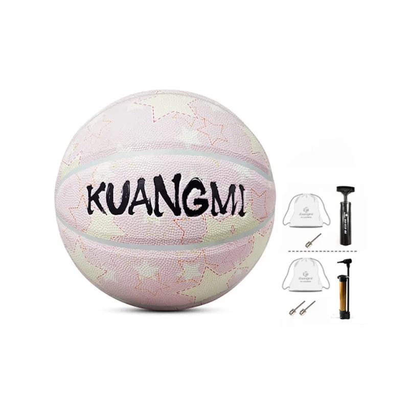 Kuangmi Couple Limited Collection PU Basketball Pink Size 7 Training Unisex-4