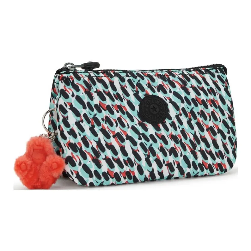 Kipling Recycled Polyester Wallet Storage Bag, Clutch Large Size Women's Black & Blue & Multicolor-1
