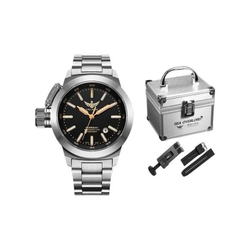 YELANG Automatic Mechanical Movement Stainless Steel Strap Watch Men's Watches Black Dial-6