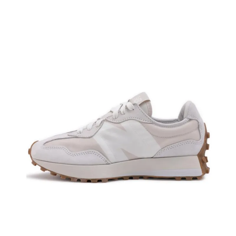 New Balance NB 327 Anti Slip Wear Resistant Low Top Casual Shoes Unisex Pink White-0