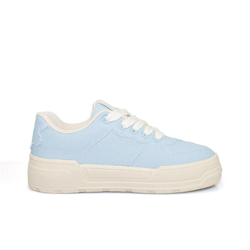 B10CROWN Slip Resistant Breathable Lightweight Low Top Canvas Shoes Women's Blue-2