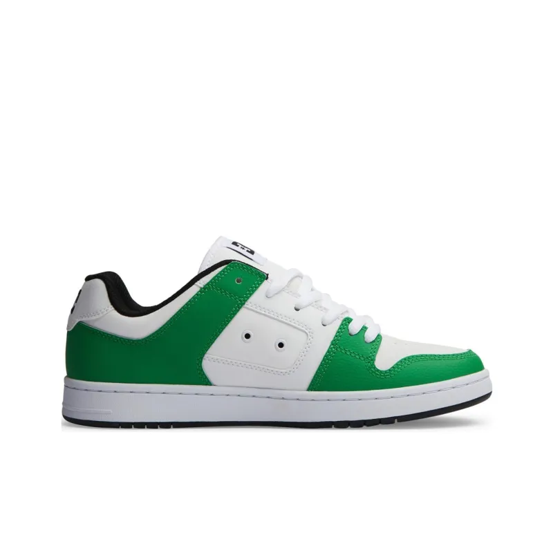DC Shoes MANTECA Low Top Skateboard Shoes Men's White Green-1