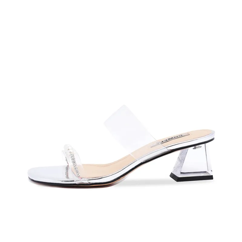 COMELY Slide Slippers Women's Silver/Champagne-1