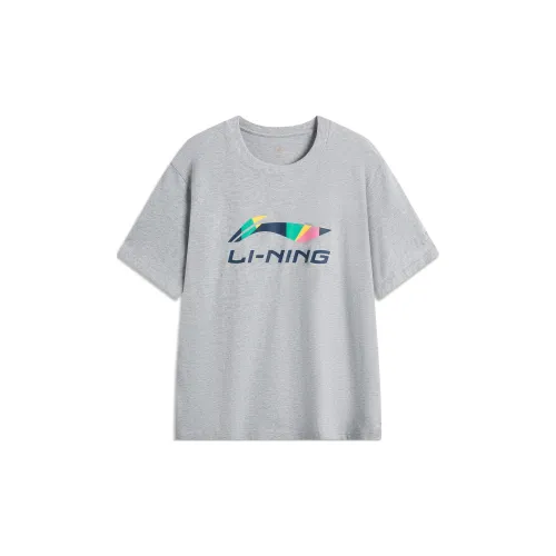 LINING Sports Life Collection T-Shirts Unisex Heather Gray